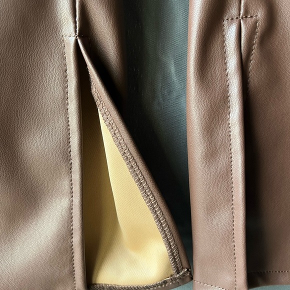 Divided H&M vegan “leather” pants with split hem - Picture 3 of 4